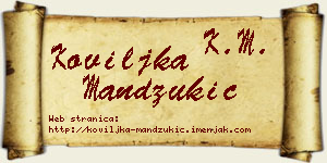 Koviljka Mandžukić vizit kartica